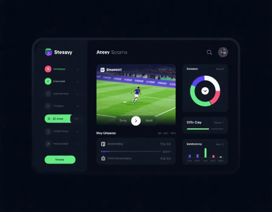 体育直播应用界面示意图